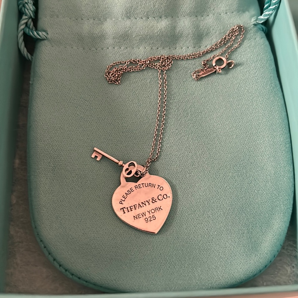 Tiffany &. Co Heart and Key Necklace